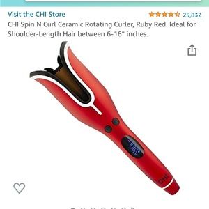 Chi spin and curl rotating hair curler